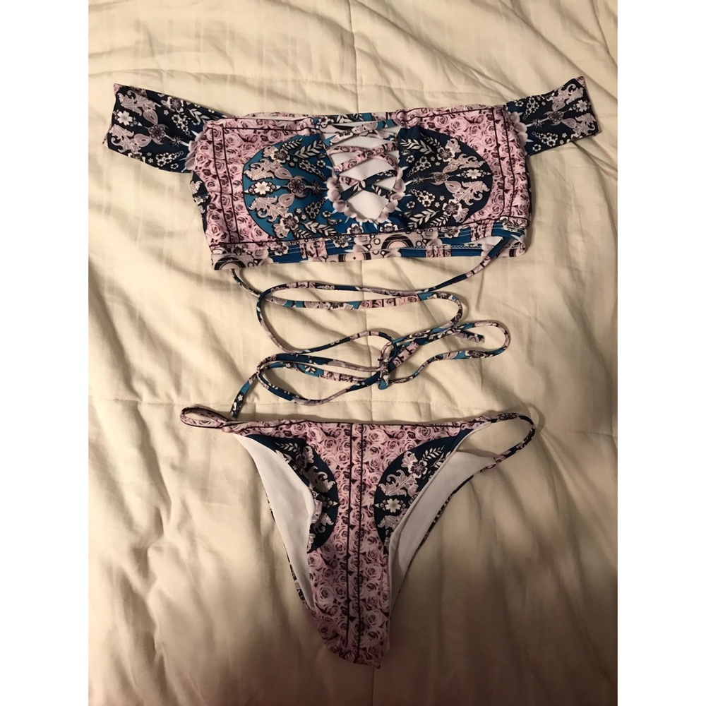 Bandeau bathing suit set